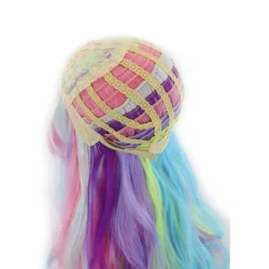 Regnbågsvåg Peruk med Mittbena Lugg och Realistisk Hårbotten> Peruker