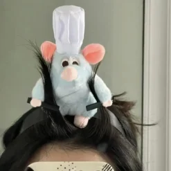 Remy Ratatouille Hårband/ Axel-Sittande Boss Remy Plyschleksak Hårband Halloween Kostym Huvudbonad Råtta Hårband><noscript><img width=
