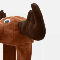 Ren Älg Plyschmössa med Härliga Djuröron Bekväm och Rolig Huvudbonad Djurformad Mössa för><noscript><img width=