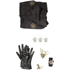Resident Evil: Bela Dimitrescu Vampyrdam Cosplay Kostym Bela Klänning+Peruk set Endast Peruk-FF- One Size><noscript><img width=