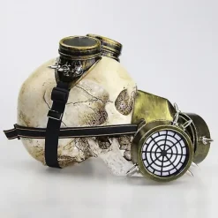 Retro Steampunk Gasmask med glasögon Unisex Halloween Mask Cosplay Tillbehör> Masker