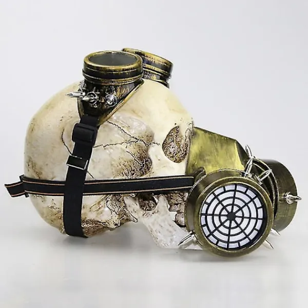 Retro Steampunk Gasmask med glasögon Unisex Halloween Mask Cosplay Tillbehör> Masker