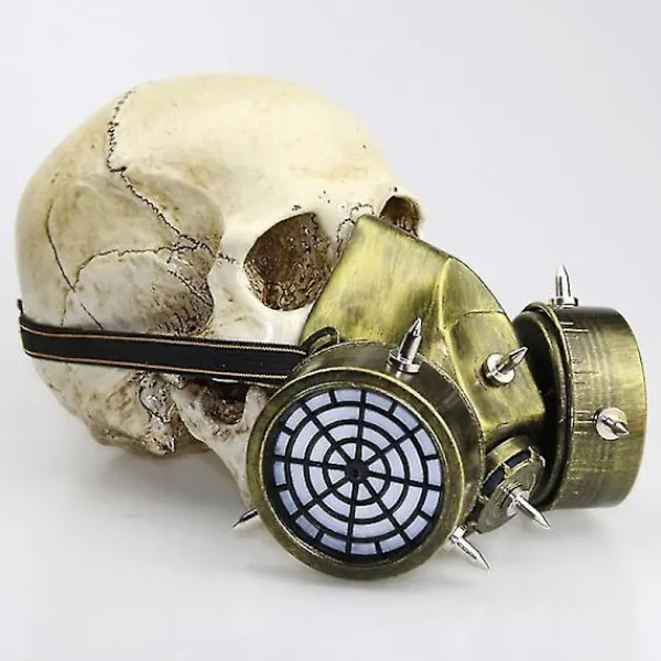 Retro Steampunk Gasmask med glasögon Unisex Halloween Mask Cosplay Tillbehör> Masker