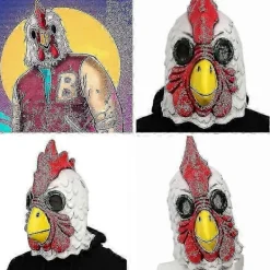 Richard Rooster Mask Hotline Miami Spel Cosplay Prop Latex Halloween Mask Vuxen ny> Masker