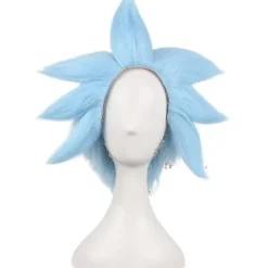 Rick And Morty Anime Peruker Ricky Sanchez Cosplay Peruk Blå> Peruker