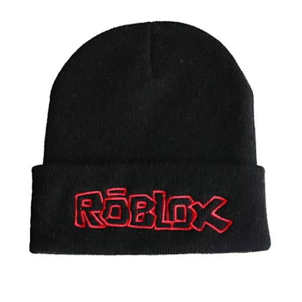 Roblox Dam Herr Mössa Vinter Varma Stickade Mössor Black> Huvudbonader