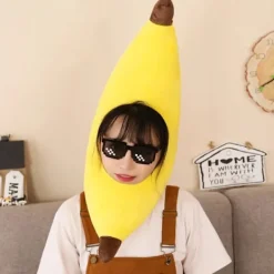 Rolig Banan Gul Hatt för Vuxna - Unisex Kostym [JUN]> Huvudbonader