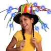 Holocky Rolig Clownhatt med LED-lampor & Noodlehår> Huvudbonader