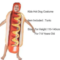 Rolig 3D-tryckt korv- och varmkorvsdräkt för barn - Halloween-familjekostym-FA-><noscript><img width=