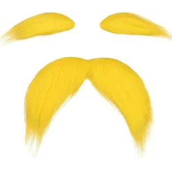 Rolig falsk mustasch & ögonbrynsset för kostymer och fester [JUN]> Tillbehör