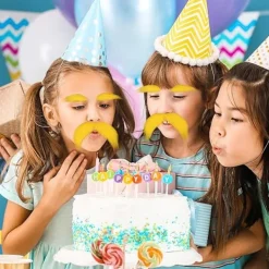 Rolig falsk mustasch & ögonbryn skäggset för Halloween-kostymer & fester[JSR]><noscript><img width=