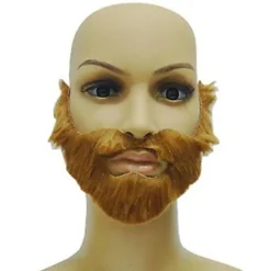 Rolig Falsk Skägg Festival Fancy Dress Kostym Halloween Party Simulerat Mustasch Skägg (Grå)><noscript><img width=
