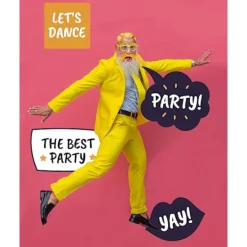 Rolig Gul Mustasch & Ögonbryn för Partykostymer[JSR]><noscript><img width=