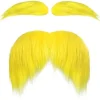 Rolig Gul Mustasch & Ögonbrynsset för Cosplay Kostymfester Män Kvinnor[JUN]> Tillbehör