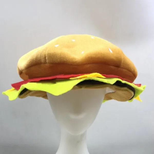 Holocky Rolig Hamburgerhatt Halloween Kostymtillbehör 28*14CM> Huvudbonader