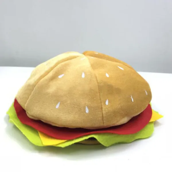 Holocky Rolig Hamburgerhatt Halloween Kostymtillbehör 28*14CM> Huvudbonader
