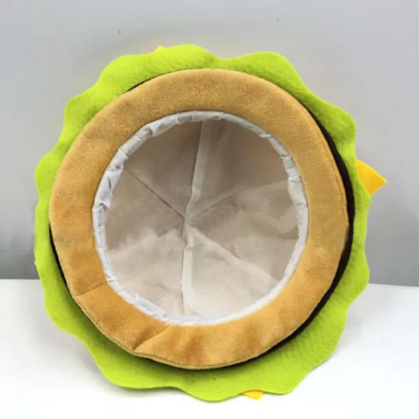 Holocky Rolig Hamburgerhatt Halloween Kostymtillbehör 28*14CM> Huvudbonader