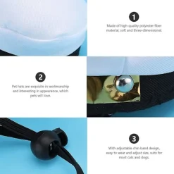Rolig Husdjurshatt Söt Huvudbonad Fint Huvudbonad Kostymtillbehör Fotorekvisita För Katt Hund Valp (capta><noscript><img width=