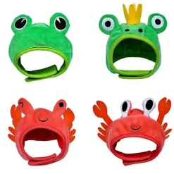 Rolig katthatt Söt krabba Groda Pet Hatt Valp Katt Dress Up Kostym Jul Cosplay Varma huvudbonader Härlig stil L> Huvudbonader