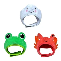Rolig katthatt Söt krabba Groda Pet Hatt Valp Katt Dress Up Kostym Jul Cosplay Varma huvudbonader Härlig stil L> Huvudbonader