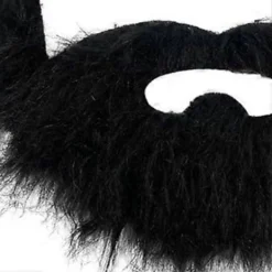 Rolig Kostymfest Herr Svart Falskt Skägg Mustasch, Halloween & Jul Skägg med Mustasch för Vuxen Halloweenfest Svart><noscript><img width=