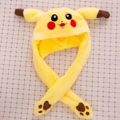 Rolig leksak kaninhatt PIKACHU hatt klämma öron airbag hatt rörlig söt plyschhatt/djurhatt som present><noscript><img width=