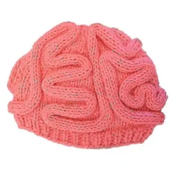 Rolig Parodi Skräck Hjärna Hatt Virkad Stickad Mössa Hatt Vuxen Barn Vinter Fruktansvärd Hjärna Halloween Cosplay Rekvisita Ks7> Huvudbonader