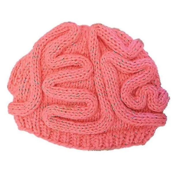 Rolig Parodi Skräck Hjärna Hatt Virkad Stickad Mössa Hatt Vuxen Barn Vinter Fruktansvärd Hjärna Halloween Cosplay Rekvisita Ks7> Huvudbonader