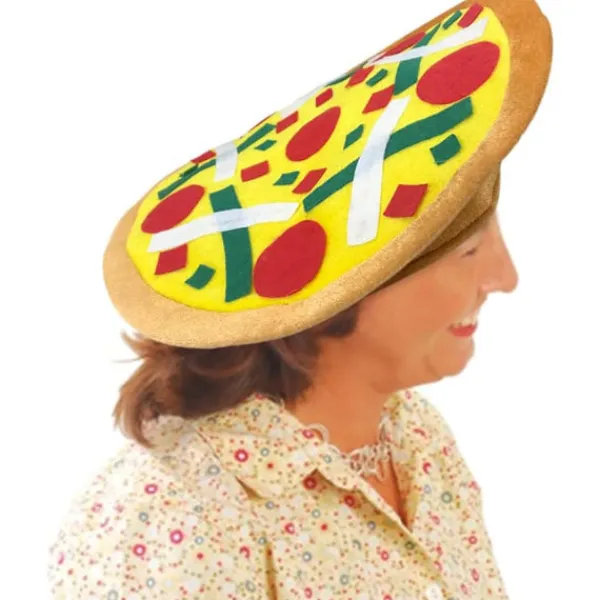 ATELA Rolig pizzahatt, 1 st, roliga Halloween-kostymtillbehör, pizza> Huvudbonader