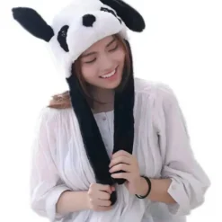 Rolig plyschdjur öronmössa barn rörliga öron rollspelsdräkt rolig present till barn> Huvudbonader