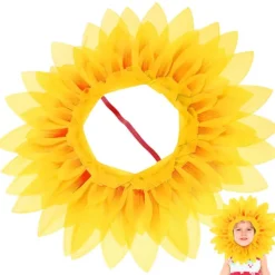 Rolig Solros Huvudbonad Performance Kostym Rekvisita för Dansfest Festival Barnkalas> Huvudbonader