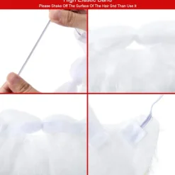 Rolig tomte skägg kostym falsk vit skägg jul tomte><noscript><img width=