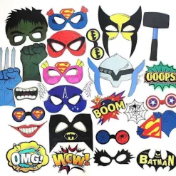 Roliga Foto Rekvisita Foto Rekvisita 25 Personliga Foto Rekvisita för Superhjälte-Temafester> Tillbehör