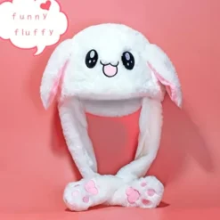 Roliga kvinnor flickor plysch djuröron födelsedag mössor leksaker Movin> Huvudbonader