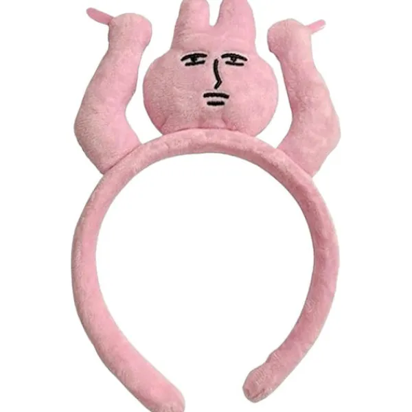 Roliga Plyschpannband - Kanin Hårband Grab Bangs Huvudbonad, Pannband Clip Kanin Huvudbonad Plysch Hår Kostym Pannband Halloween Tillbehör> Huvudbonader