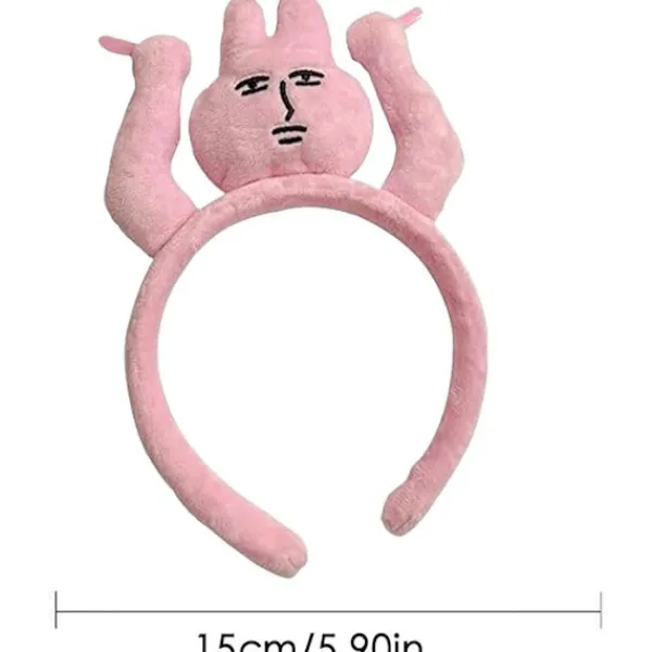 Roliga Plyschpannband - Kanin Hårband Grab Bangs Huvudbonad, Pannband Clip Kanin Huvudbonad Plysch Hår Kostym Pannband Halloween Tillbehör> Huvudbonader