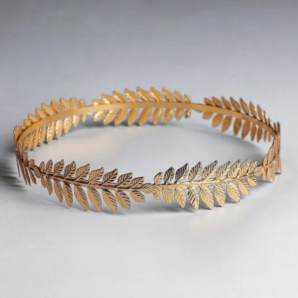 Romersk Caesar Krona Lagerkrans Guld Folie Hårband Kostymfest Tillbehör Caesar Hårband> Huvudbonader