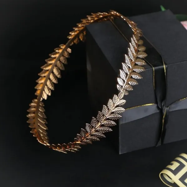 Romersk Caesar Krona Lagerkrans Guld Folie Hårband Kostymfest Tillbehör Caesar Hårband> Huvudbonader