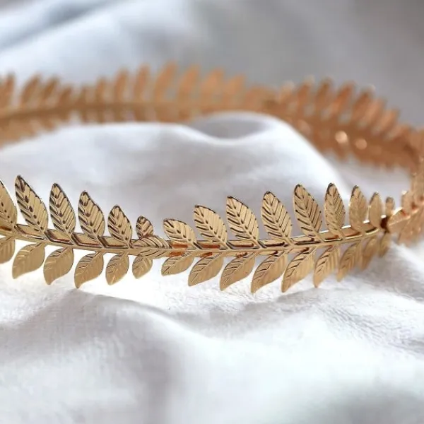 Romersk Caesar Krona Lagerkrans Guld Folie Hårband Kostymfest Tillbehör Caesar Hårband> Huvudbonader