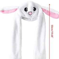 Öron Rörande Hoppande Kanin Plysch Mössa Kanin Öron Rörande Plysch Mössa KLB><noscript><img width=