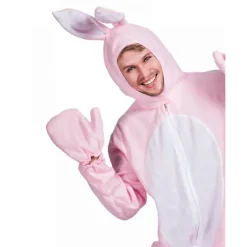 Rosa Kanin Kostym Vuxen Djur Pyjamas Party Kostym> Dräkter