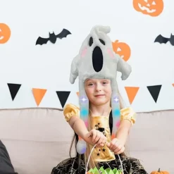 Rörliga fladdermusöron Halloween fladdermushatt, justerbar rem gotisk upplyst hatt><noscript><img width=