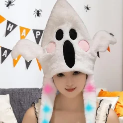 Rörliga fladdermusöron Halloween fladdermushatt, justerbar rem gotisk upplyst hatt><noscript><img width=