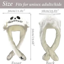 Rörliga öronhoppande hatt rolig plysch spöke hatt unisex rörliga öron><noscript><img width=