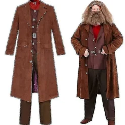 Rubeus Hagrid Cosplay Kostym Komplett Set för Vuxna Halloween Maskerad Karneval Kostym - Perfekt 3XL> Dräkter