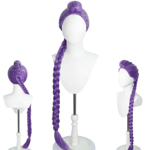 unbranded Rumi Cosplay Hårstycke med 120 cm Långa Flätade Grissvansar Långt Hår Vuxen Anime Halloween Kostymtillbehör> Peruker