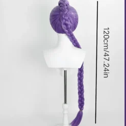 unbranded Rumi Cosplay Hårstycke med 120 cm Långa Flätade Grissvansar Långt Hår Vuxen Anime Halloween Kostymtillbehör><noscript><img width=