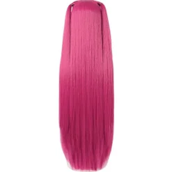 Rumi Cosplay Peruk Syntetiskt Hårförlängning Hästsvans för Dagligt Bruk Pink Mira><noscript><img width=