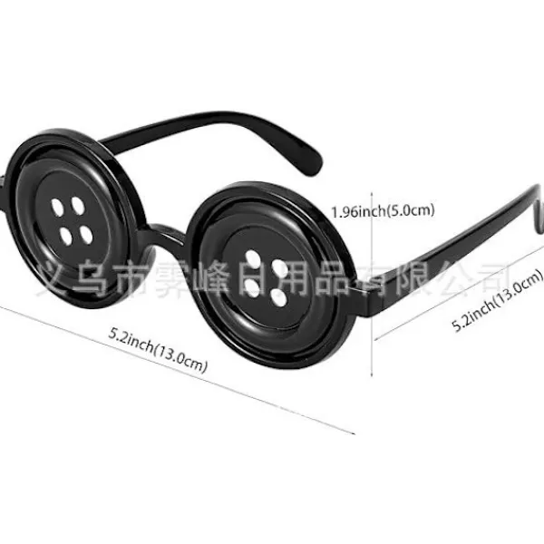 Runda Glasögon Knappglasögon Falska Ögon Cosplay Halloween Tillehör> Tillbehör