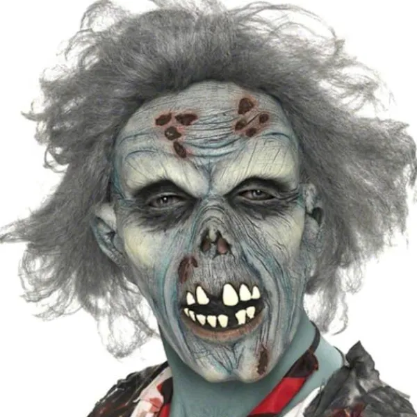 Rutten zombie-mask, Huvudtäckande, latex One Size> Masker